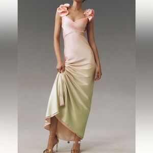 Mac Duggar ruffle-strap maxi dress